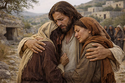 Jesus “groaned in the spirit and was troubled” when he saw Mary and Martha’s sorrow (John 11:33).